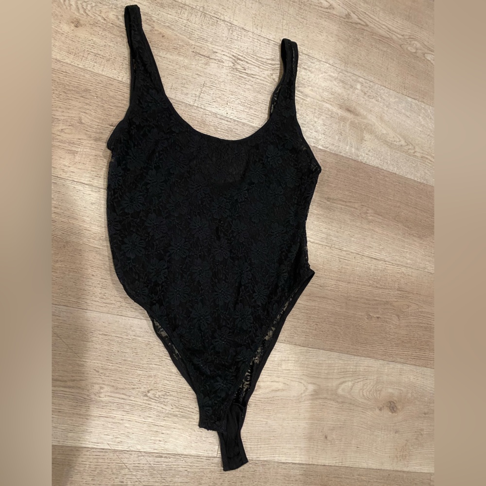 Black, lace, bodysuit - Picture 1 of 3